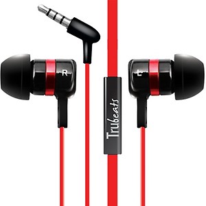 Amkette Trubeats Atom X-12 Earphones (in Ear with mic, Flat Cable, Red) (Red) price in India.
