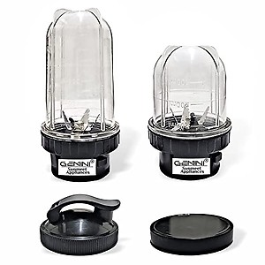 Gemini Bullet Jars for Mixer Grinder Combo of 2 Jar (530 ML and 350 ML) with Gym Sipper Cap, Black- NSA40 price in India.