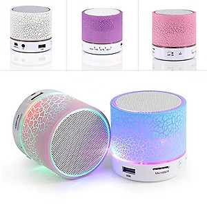 Latest Top Selling Mini Wireless LED Bluetooth Speaker Mini S10 Handsfree with Calling Functions & FM Radio (Assorted Colour) price in India.