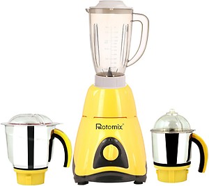 Rotomix RTM ABS PlasticMGJ-MA17 1000W ABS Plastic 3 Jars 1000 watts 1000 W Juicer Mixer Grinder (3 Jars, Multicolor) price in India.
