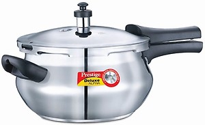Prestige Deluxe Plus Mini Induction Base Hard Anodized Outer Lid Pressure Handis, 3.3 Litres, Black price in India.
