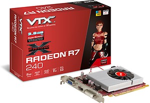 VTX3D ddr3_sdram pci_e VXR7 240 2GBK3-HXV2E Radeon X-Edition R7 240 2GB DDR3 Graphic Card (Red) price in India.