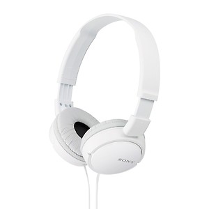 SONY MDR-ZX110/WC(in) Wired without Mic Headset  (White, On the Ear) price in .
