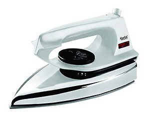 Ajanta Quartz Deluxe Dry Iron For Clothes with Variable Temperature Control for different types of fabrics1000 Watt (Gray Color) price in India.