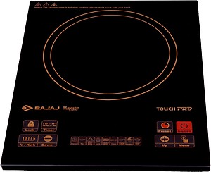BAJAJ Majesty Mini Induction Cooktop  (Red, Push Button) price in .