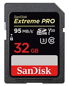 SanDisk Extreme Pro 32GB UHS-I SDHC Memory Card (SDSDXXG-032G-GN4IN) (Black) price in India.
