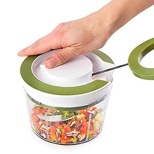 INTELLIE Trade Ventures New Handy Mini Plastic Chopper & Cutter (Stainless Steel Blade,Multi) price in India.