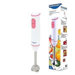 Sonashi Hand Blender SHB-182 Stainless Steel 200 W | 2 Variable Speed Control | Easy to Clean and Store | Low Noise Operation/Stainless Steel Blade | Kitchen Appliances price in India.