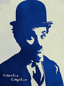 Chaplin - Blue Vector Poster price in India.
