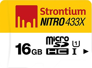 Strontium 16 GB 65MB/s Class 10 Nitro Micro SD Card Only price in India.