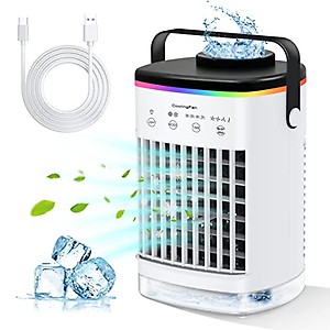 Vasukie Portable Air Conditioner Fan Personal Cooler Desk Fan for Shop, Office, Kitchen, USB Powered Mini AC, Portable Humidifier Air Cooler Fan, Mini Cooler For Home With 3 Speed Mode (JY) price in India.