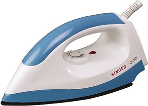 Singer Auro 750-Watts Dry Iron with American Heritage Coating - White/Blue price in India.
