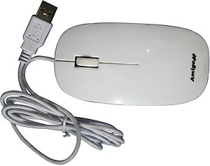 Amigo AMW001 Wired Optical Mouse(USB, White) price in India.