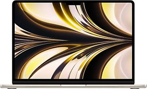 Apple MLY13HNA MacBook Air (Apple M2 Chip/8GB/256GB SSD/macOS/Liquid Retina), 34.46 cm (13.6 inch), Starlight at Reliance Digital price in India.