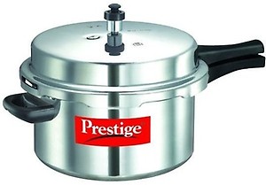 Prestige Popular Plus Induction Base Aluminium Outer Lid Pressure Cooker, 7.5 Litres, Silver price in India.