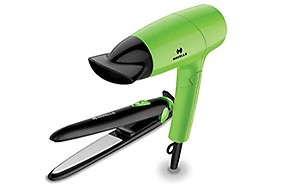 Havells Travel Essential HC4035 Hair dryer & Hair Straightener combo (Green) price in .