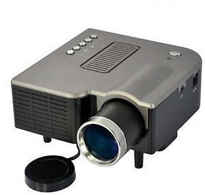 WONDERWORLD ™ Mini Video TFT LCD Metal Buttons And Lens Edge 40 lm LED Corded Portable Projector  (Black) price in India.