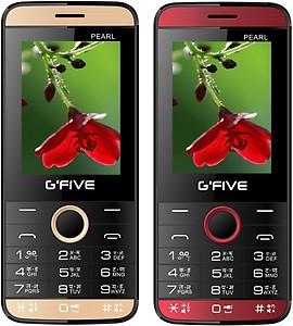 GFive Pearl Combo of Two Mobiles  (Blue & Red) price in India.