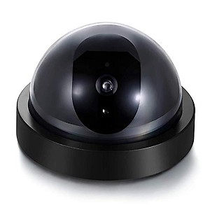 MOSHTU Dummy Security Camera, Dome Camera with Flashing Red Light, Outdoor/Indoor price in India.