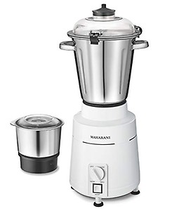 Maharani Admiral 1400 Watts Commercial Mixer Grinder, 100% copper motor, 3 Jars (White) price in India.