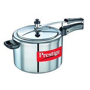 Prestige Nakshatra Aluminium Pressure Cooker, 10 Litres, Silver, 10 Liter price in India.