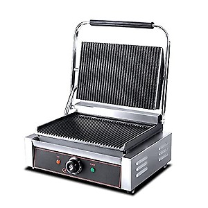 Shoppers Hub PNQ Heavy Duty 2200W Electric Commercial Sandwich Maker Griller (Grilling Area - 14 x 9.5 Inches) for Grilling Double Jumbo Breads Sandwich Making Toasting Heating, Hotels, and Catering price in India.