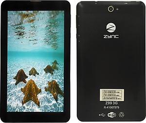 Zync Z99 3G (Black, 8 Gb, Wi-Fi+3G) price in India.