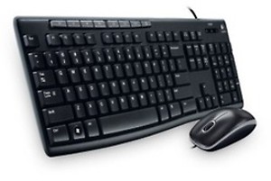 Logitech MK200 USB 2.0 Keyboard and Mouse Combo (Black) With Wire price in India.