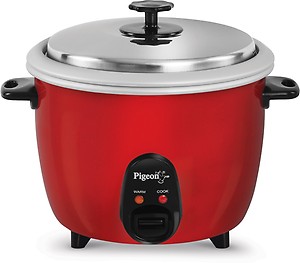 Pigeon joy 1.8ltr Electric Rice Cooker  (1.8 L, Red) price in India.