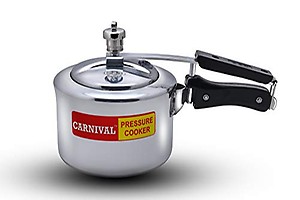 Carnival Pressure Cooker Pure Virgin Aluminium Regular Model Inner Lid Pressure Cooker (Silver, 2L) price in India.