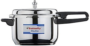 Butterfly Blue Line 3L Outer Lid Pressure Cooker, 3-Liter, Stainless Steel price in India.