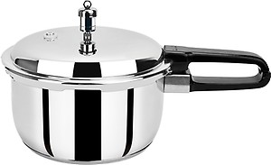 Pristine 18/8 Stainless Steel Tri Ply Induction Base Outer Lid Pressure Cooker (3 Litres, Silver) ISI Marked price in India.