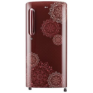 LG 190 Litres 3 Star Direct Cool Single Door Refrigerator with Stabilizer Free Operation (GL-D201ARRD.BRRZEB, Ruby Regal) price in India.