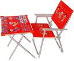 KANISHKA CREATIONS Kids Study Table & Chair Metal Desk Chair  (Finish Color - RED, Pre-assembled)