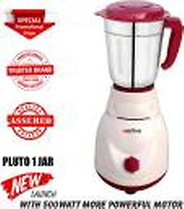 ACTIVA Plastic Pluto 1 Jar 500 Watts Mixer Grinder With 2 Years Warranty, White price in India.