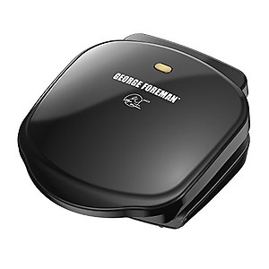 George Foreman 2-Serving Classic Plate Grill and Panini Press, Black, GR10B price in India.
