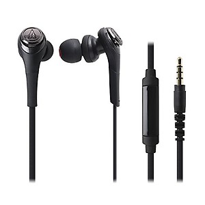 Audio-Technica Solid Bass ATH-CKS550iSBK in-Ear Headphones with Mic (Black) price in India.