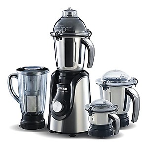 Usha Maximus Plus 800-Watt Copper Motor Mixer Grinder with 4 Jars and 5 Years Motor Warranty(Black & Stainless steel) price in India.