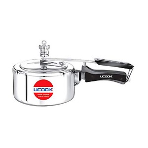 UCOOK By UNITED Ekta Engg. Aluminium 1.5 Litre Inner Lid Non-Induction Pressure Cooker, Silver price in India.