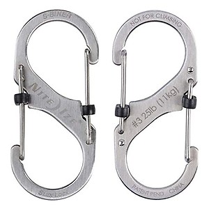 Nite Ize S-Biner Marine SlideLock #4-316 Stainless Steel, Marine-Grade S-Biner with Two, Independently Locking Gates Size #4 for 75lb Rating price in India.
