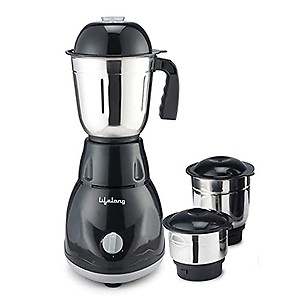 Lifelong LLMG23 Power Pro 500-Watt Mixer Grinder with 3 Jars, blades, 1 Year Warranty (Black) & Lifelong PVC Home Gym Set 16Kg Plate 3Feet Curl Rod and Dumbbells Rods with Gym Accessories, Black price in India.