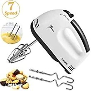 Scarlett 260W Electric Hand Mixer High 7 Speed Roasting Appliances for Cake Baking, Cream, Free Measuring Cups and Spoons Set 8 Pieces (Black) price in India.