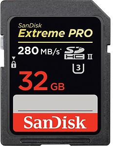 SanDisk Extreme Pro 32 GB Extreme Pro SDHC UHS Class 3 280 MB/s Memory Card price in India.