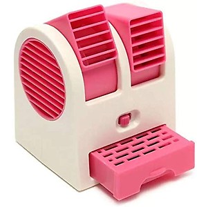 Mini Coller Plastic Flycatcher Fresh Air Cooler with Fragrance USB Fan, 14.5 cm, Pink price in India.