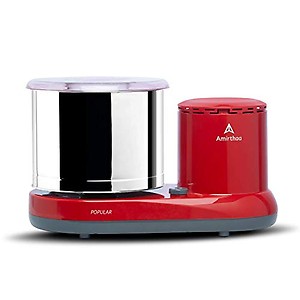 Amirthaa Popular+ - 2L Table Top Wet Grinder (Red) price in India.