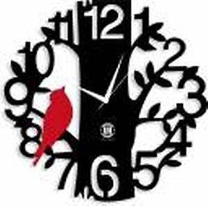 Urban handicrafts Analog 30.48 cm X 30.48 cm Wall Clock  (Red, Without Glass, Standard)