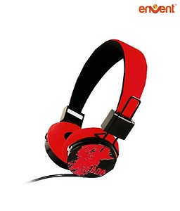 Envent ET-HP045 Wired without Mic Headset  (Red, On the Ear) price in India.