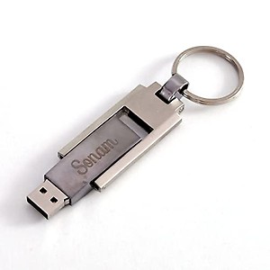 Giftsvalla Customized Metallic Pen Drive 16 GB USB 2.0 | 100 MBPS High Speed | Solid Metal Body - Durable & Rugged - Pen Drives/Flash Drives Best Gifts for Any Occasion price in India.