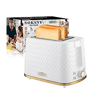 Shelzi Electric 2 Slice Pop-Up Toaster With Automatic Warm Multi-functional For Toast Sandwich Maker, Household Counter-top Kitchen Breakfast Bread baking Machine, Indoor_White price in India.