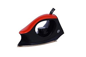 ZANIBO ZEI-027 Plastic Dry Iron 1000W Lightweight Electric Iron with Golden Coated Soleplate - Color - Black & Red price in India.